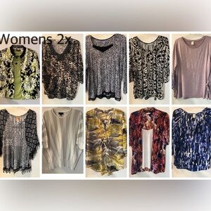 Stylish Women's Patterned Tops Collection 2x bundle